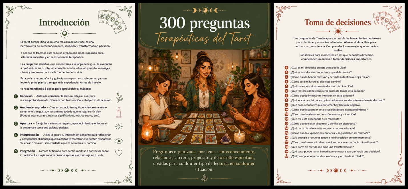 300 Preguntas Terapéuticas de Tarot